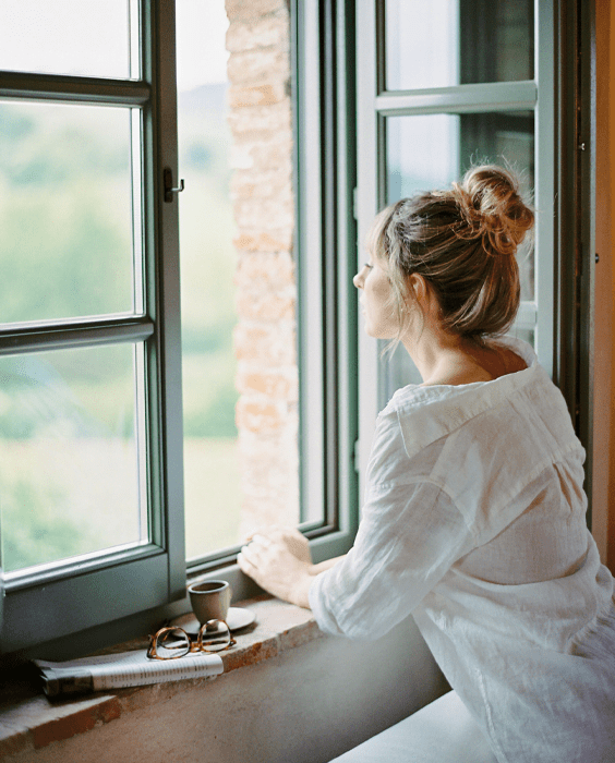 woman window boundaries